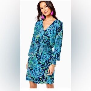 Lilly Pulitzer Tally dress Low Tide Navy Catty Pursonality sz XL